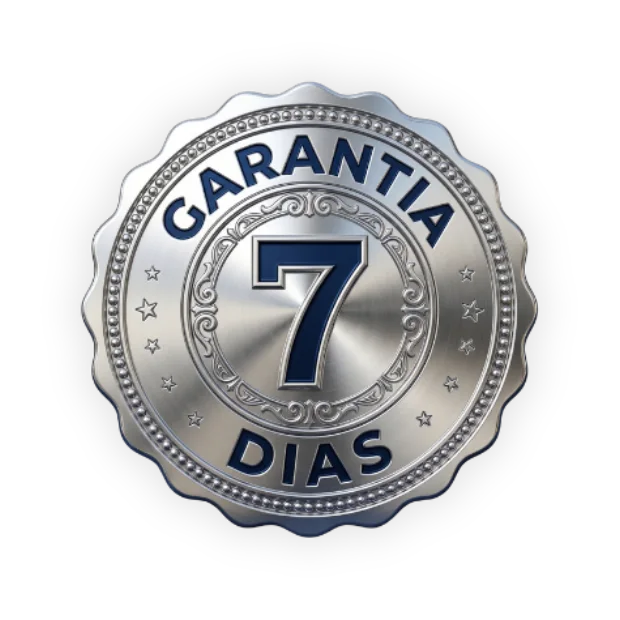 Selo metálico de garantia de 7 dias.